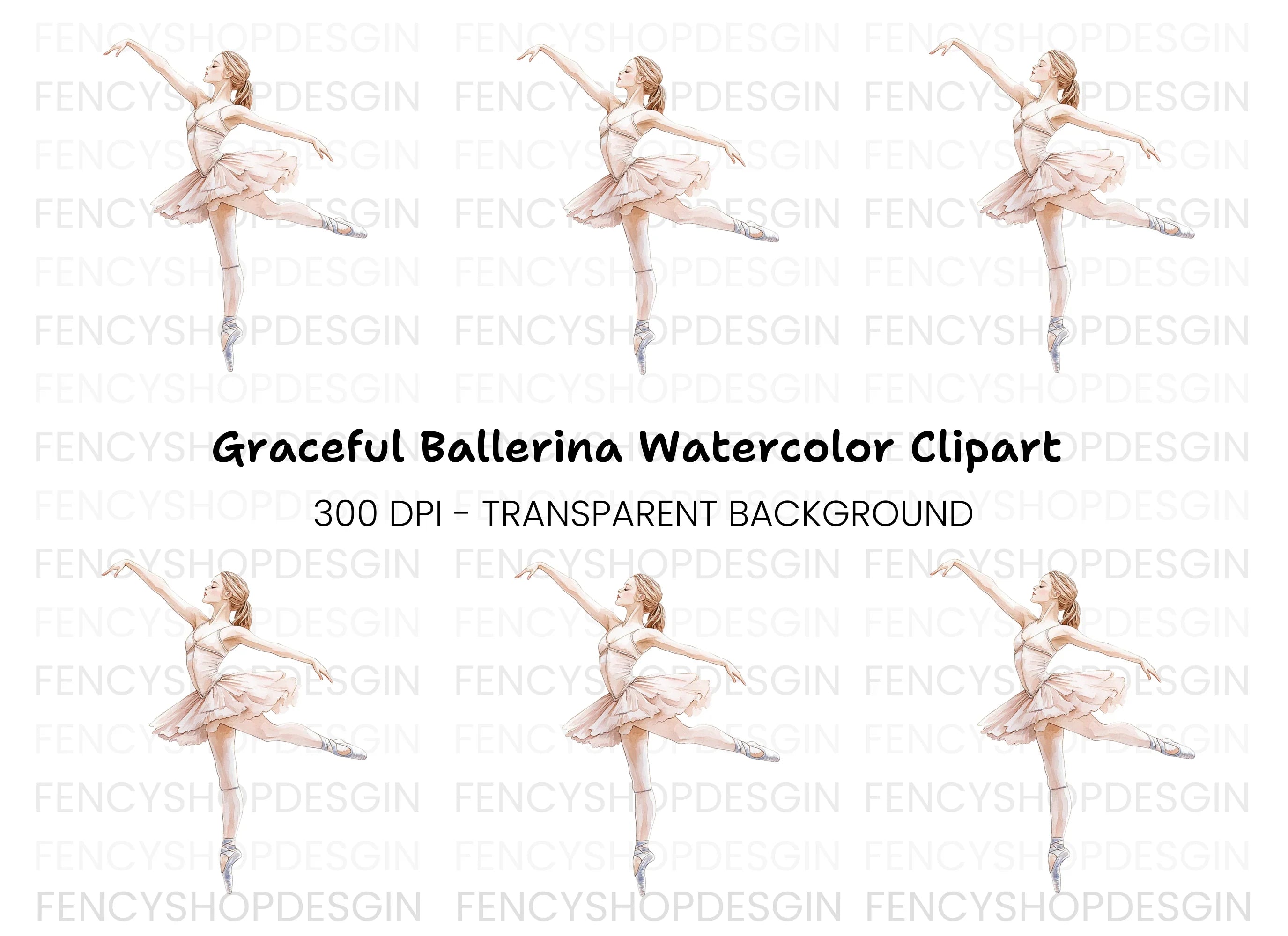 Elegant Ballerina Clipart Bundle