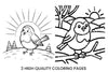 Cute Birdie Winter Scene Coloring Books