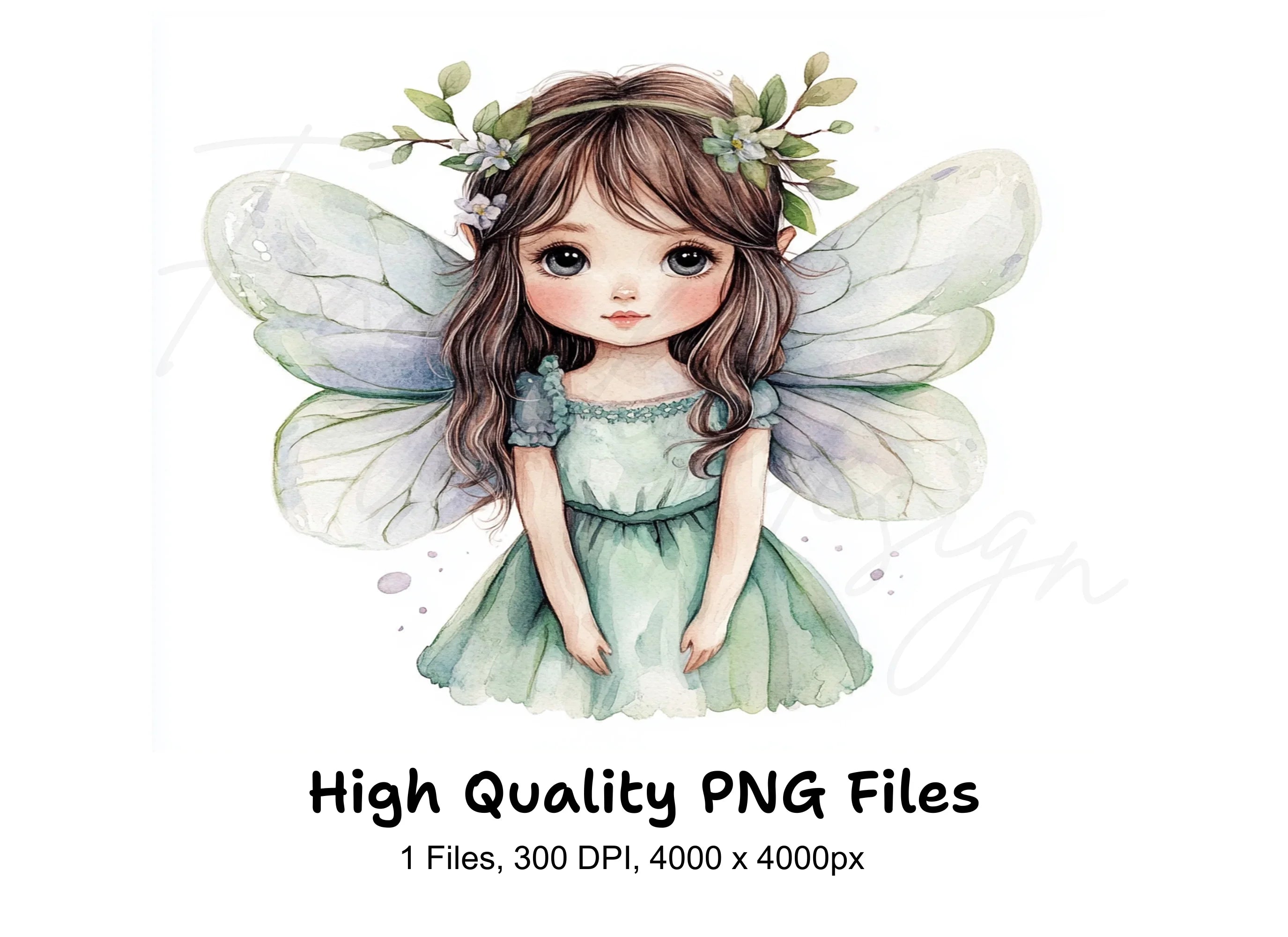 Sparkling Fairy with Wand Clipart Bundle
