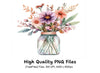 Floral Mason Jar Clipart Bundle