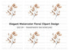 Boho Flowers Clipart Bundle