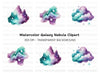 Galaxy Starry Cloud Clipart Bundle