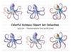 Vibrant Octopus Clipart Bundle
