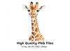 Cute Giraffe Head Clipart Bundle