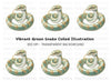 Elegant Green Ornate Snake Clipart Bundle