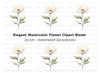Elegant White Floral Clipart Bundle