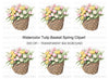 Charming Tulip Basket Clipart Bundle