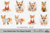 Cute Fox Clipart Bundle