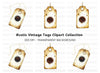 Vintage Tags Rustic Charm Clipart Bundle