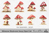 Whimsical Mushroom House Clipart Bundle