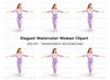 Serene Woman Balancing Clipart Bundle