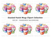 Stacked Mugs Clipart Bundle