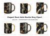 Kintsugi Black and Gold Clipart Bundle
