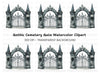 Medieval Stone Gate Clipart Bundle