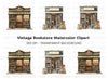 Vintage Bookstore Clipart Bundle