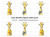 Chic Giraffe with Scarf Clipart Bundle