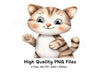 Cute Tabby Kitten Clipart Bundle