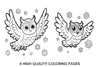 Cute Winter Owl Coloring Books
