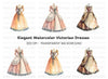 Victorian Gown Clipart Bundle