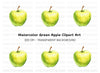 Green Apple Clipart Bundle