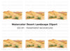 Desert Landscape Dunes Clipart Bundle