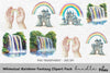 Whimsical Rainbow Fantasy Clipart Bundle