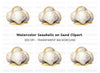 Scallop Shells on Sandy Base Clipart Bundle