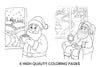 Santa Claus Drinking Hot Cocoa Coloring Books