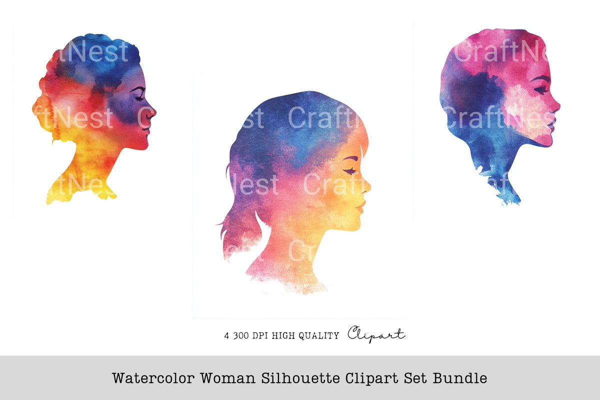 Woman Silhouette Clipart Bundle