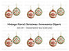 Christmas Ornaments Clipart Bundle