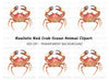 Red Crab Illustration Clipart Bundle