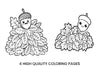 Cute Acorn and Leaves Coloring Books