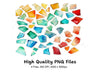 Abstract Shards Clipart Bundle