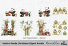 Christmas Pandas Winter Village Clipart Bundle
