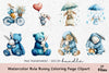 Bule Bunny Coloring Page Clipart Bundle