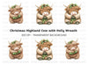 Christmas Highland Cow Clipart Bundle