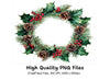 Christmas Wreaths Clipart Bundle