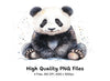 Charming Baby Panda Clipart Bundle