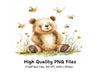 Cute Bear Bee Clipart Bundle