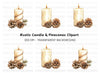 Christmas Candle Clipart Bundle