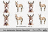 Cute Donkey Clipart Bundle
