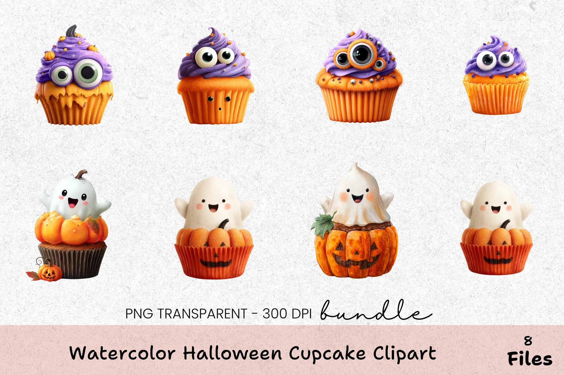 Halloween Cupcake Clipart Bundle - CraftNest - Digital Crafting and Art