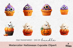 Halloween Cupcake Clipart Bundle - CraftNest - Digital Crafting and Art