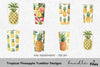 Tropical Pineapple Tumbler Designs Clipart Bundle
