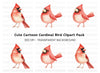 Cardinal Bird Clipart Bundle