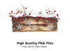 Snowy Berry Wooden Signs Clipart Bundle