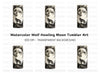 Moon Wolf Tumbler Clipart Bundle