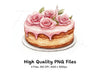 Pink Rose Cake Clipart Bundle