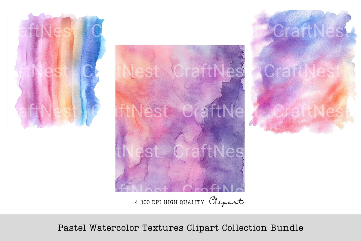 Pastel Textures Clipart Bundle
