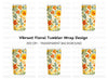 Vibrant Floral Tumbler Clipart Bundle